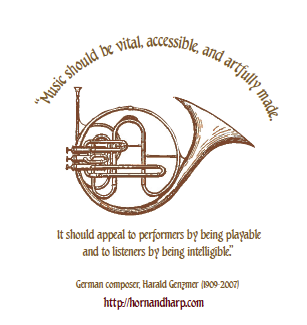 Musikwerke Fackler, Akron Ohio harpist, Akron horn player, chamber music Ohio, Celtic harp Ohio