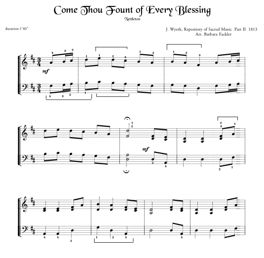 Come Thou Fount of Every Blessing ~ lever harp