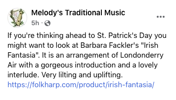 Irish Fantastia ~ harp solo