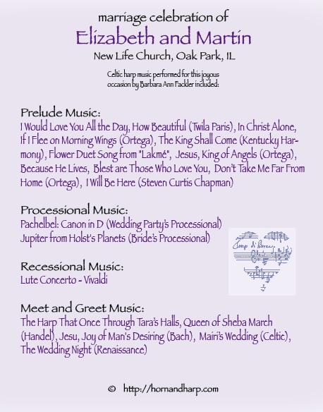  harpist Stow Ohio ~ wedding music