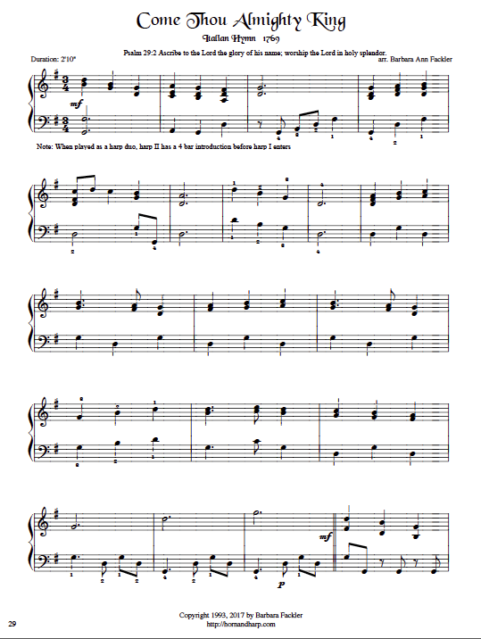 Come, Thou Almighty King sheet music