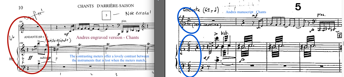 CHANTS D’ARRIERE-SAISON 