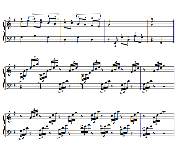 intermediate harp solo, arpeggiated chords  sheet music