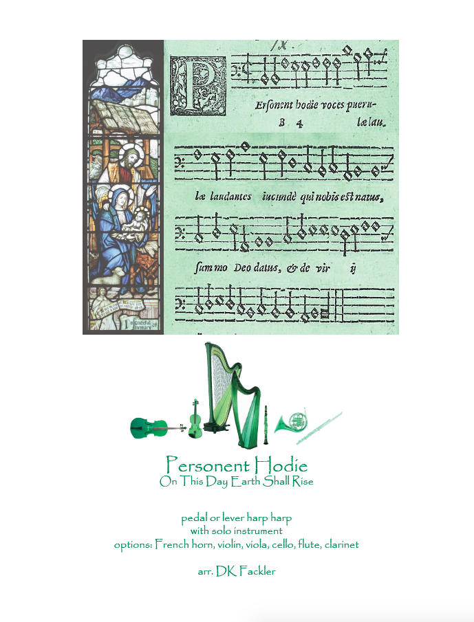 On This Day Earth Shall Ring -  sheet music ~  French horn and piano or harp