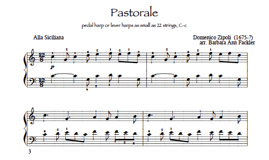 Handel Messiah sheet music harp