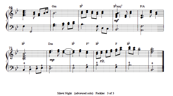 Skill building harp solos: Silent Night for lever and pedal harp - first pieces for harp sheet music
