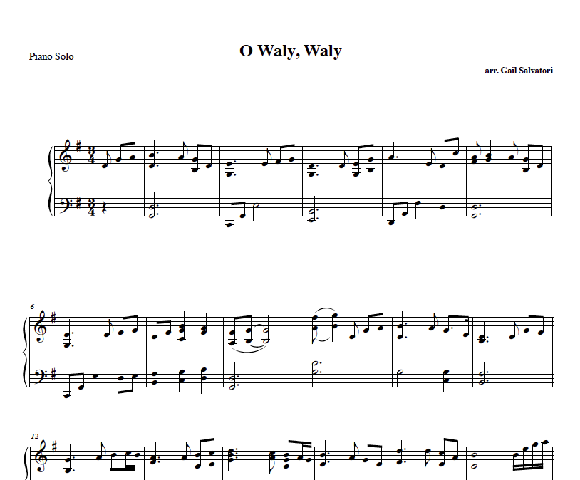 ~ piano solo sheet music 