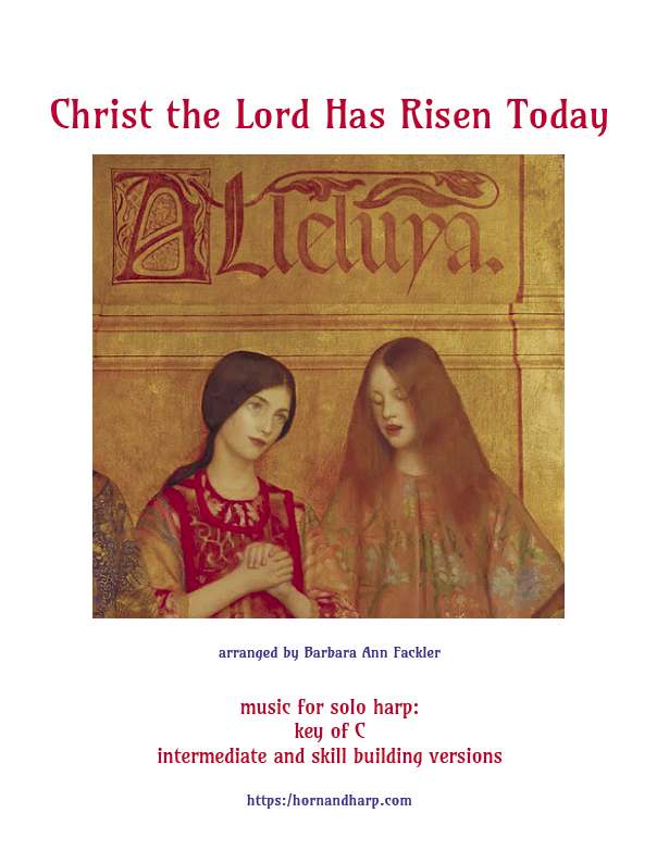 Christ the Lord Has Risen Today for lever harp or pedal harp sheet music