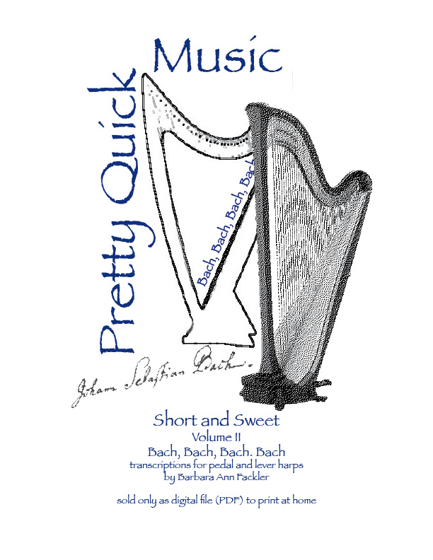 The music of Bach transcribed for intermediate pedal and lever harp. Sheet music arrangements sold as PDF for harp. 