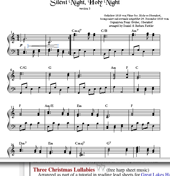 O Holy Night Sheet Music – Learning the Harp