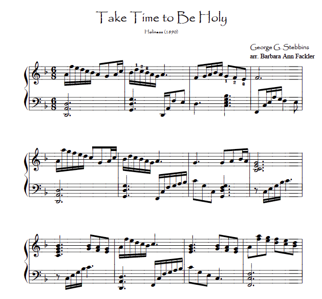 Take Time to be Holy, harp solo ~ solo pedal harp music for church